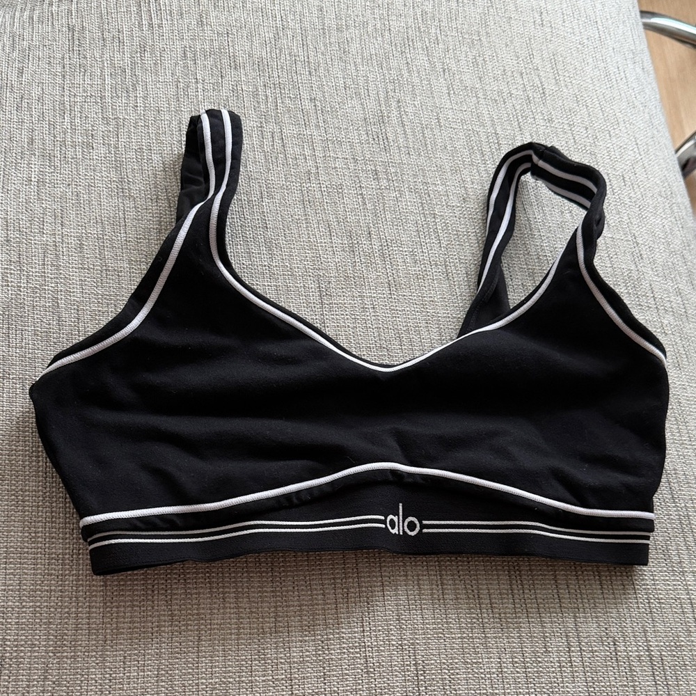 ALO Yoga Black and White Sports Bra